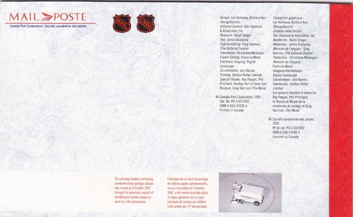 Canada - "LIGHTNING ON ICE ~ 75 YEARS OF NATIONAL HOCKEY LEAGUE NHL" PSB 1992 ! - Picture 10 of 10