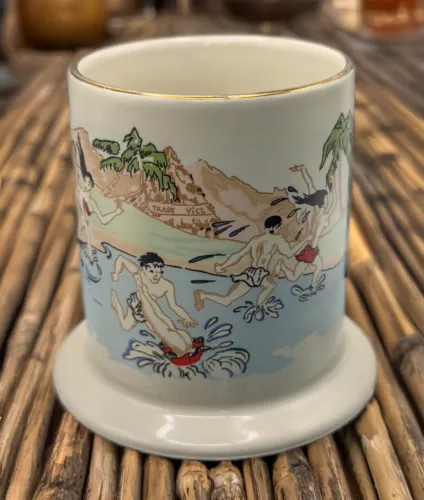 Trader Vic's Tropical Island Tiki Mug Frolic Adult Humor Vintage - 1963 BEAUTY!