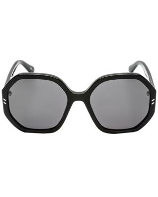 Stella McCartney Black SC0117S Hexagonal 56-19-140 Sunglasses