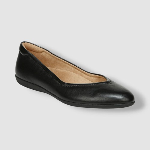 Naturalizer Women Black Vivienne Flats Shoes Size 8 Wide