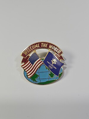 Salt Lake City 2002 Winter Olympic Games Souvenir Pin Welcome The World RARE