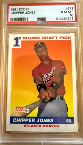 1991 score chipper jones psa 10
