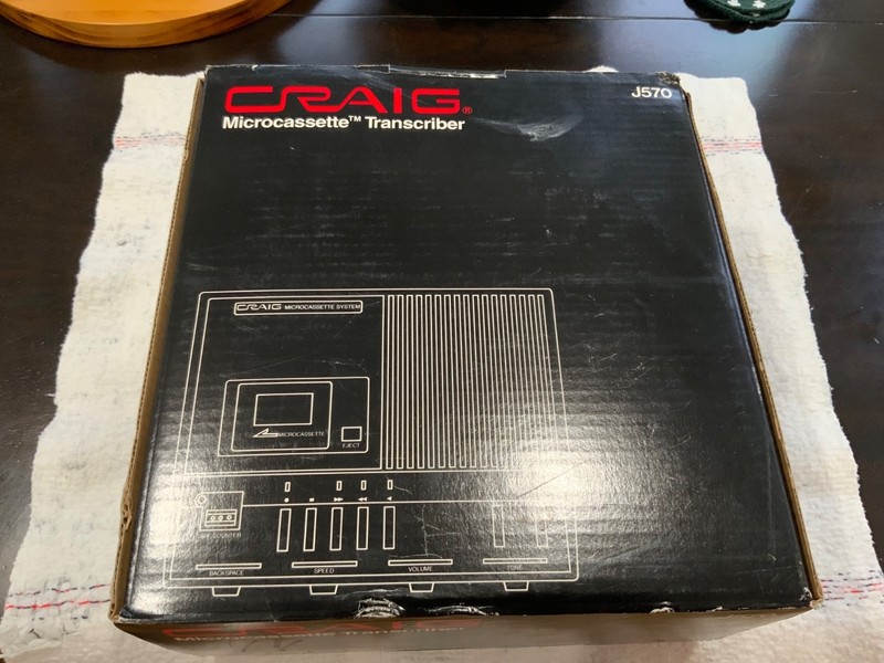 Craig Desktop Micro Cassette Transcriber With Foot Pedal  Untested  Worn J570
