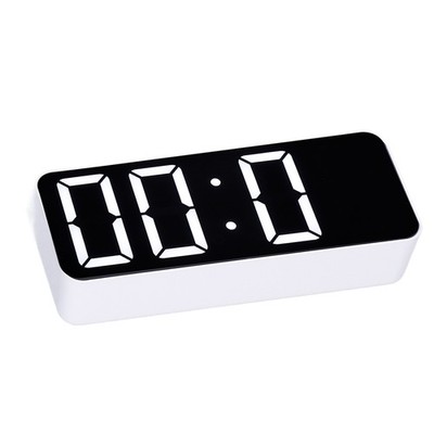 Digital Clock Northern European Style White Simple Large Font Bedroom Clock For