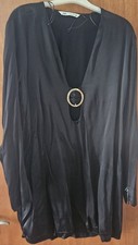 Zara Little Black Satin Dress Size XL