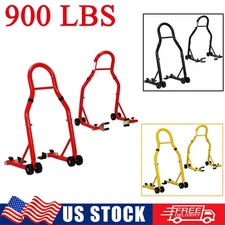 Motorcycle Bike Stand Front Rear Wheels Lift Forklift Spoolift Paddock Swingarm
