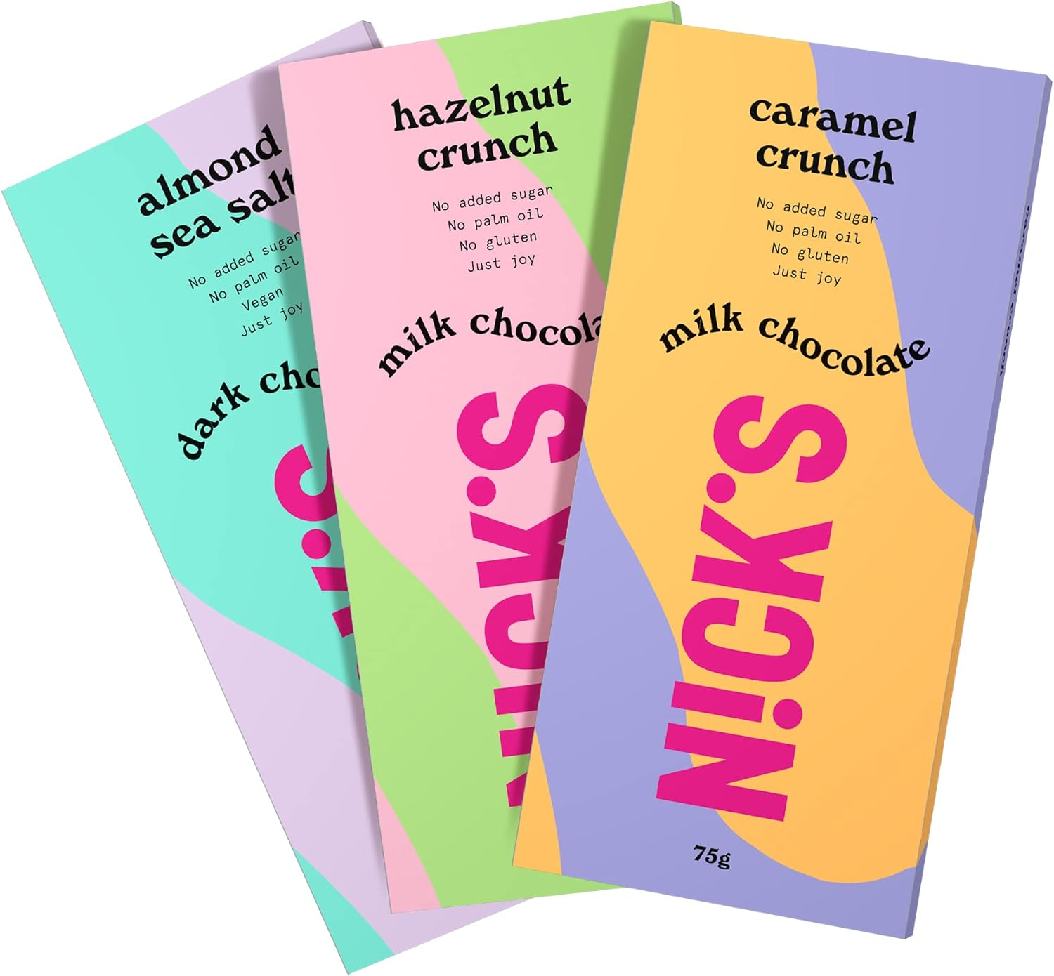 NICKS Keto Chocolate Block Mix Pack without Added Sugar, Low Carb, Gluten Free,