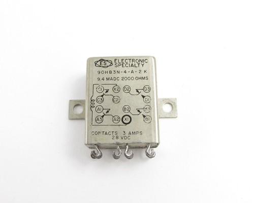 Electronic Specialty Corp 90HB3N4A2K Electromagnetic Relay 2000 Ohms Contacts 3A