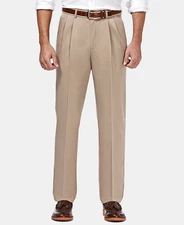 Haggar Men's Khaki Premium No Iron Khaki Pants 36 X 29 NEW $70 HC10897