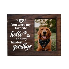 MayAvenue Pet Dog Memorial Wooden Picture Frame - You were My Favorite Hello ...