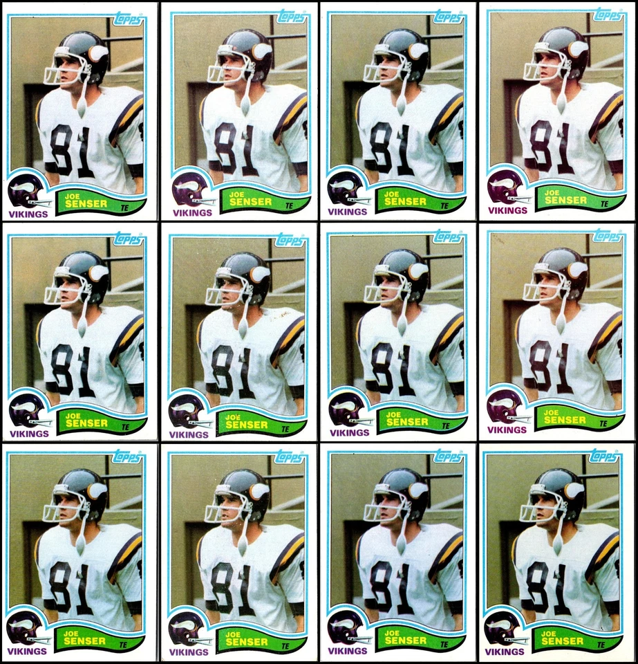 Lote de tarjetas Joe Senser (47) 1982 - hallazgo único - único en su clase Foto 2 de 4