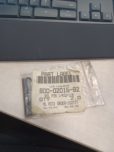 lotted Spring Pin 1/4" x 2-1/4" 800-02016-82 Carbon Steel Plain ASME I1664045