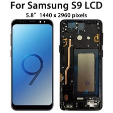 Samsung Galaxy S9 G960 LCD Screen Digitizer Display Replacement with Frame Blac