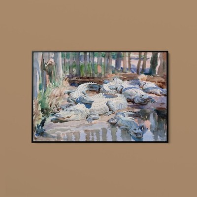 John Singer Sargent - Muddy Alligators - Art Print on Paper or Canvas
