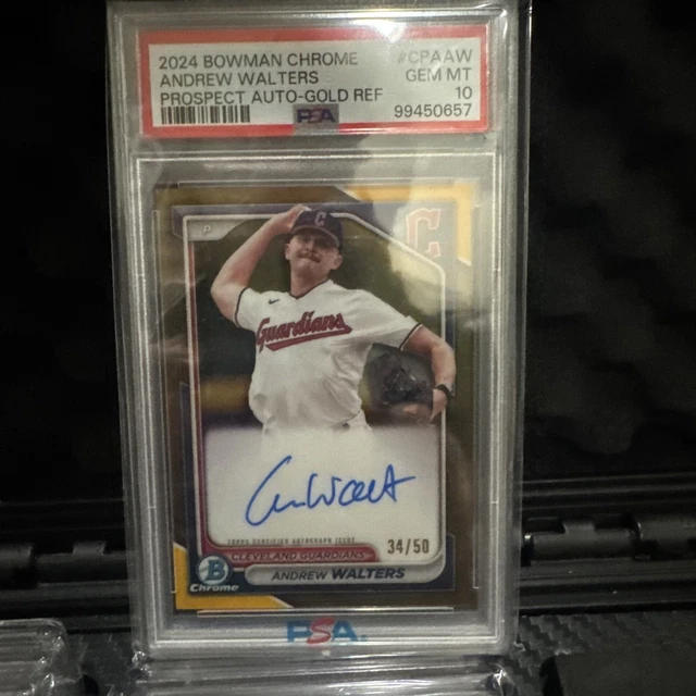 Andrew Walters 2024 Bowman Chrome - Gold Refractor /50 PSA 10