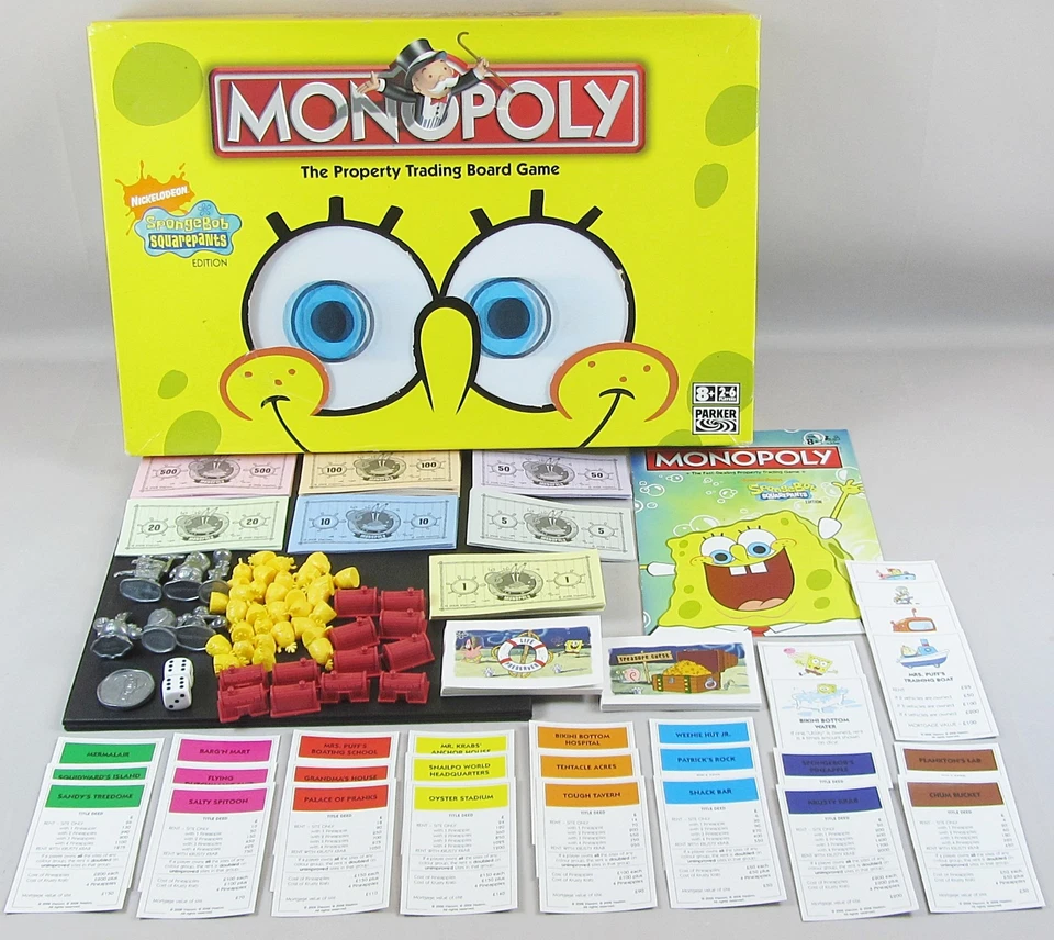 Nickelodeon SpongeBob Squarepants Edition Monopoly (2006) Parker Brothers - Image 3 of 4