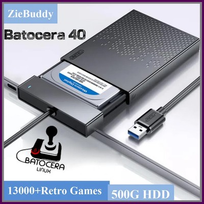 Retro Game Console Batocera 40 Linux 500GB 13,000+ Games PS/PC/Wii/N64