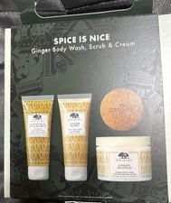 Origins Spice Is Nice Ginger Body Wash, Scrub, Cream Boxed Gift Set