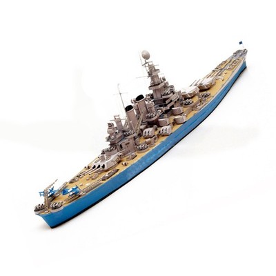 DIY 1:400 USS North Carolina BB-55 Paper Model Battleship Miltary Model Craft