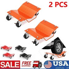 2 Pcs Car Dolly Wheel Tire Dolly Heavy Duty Skate Auto Repair Dolly 3000lbs Us