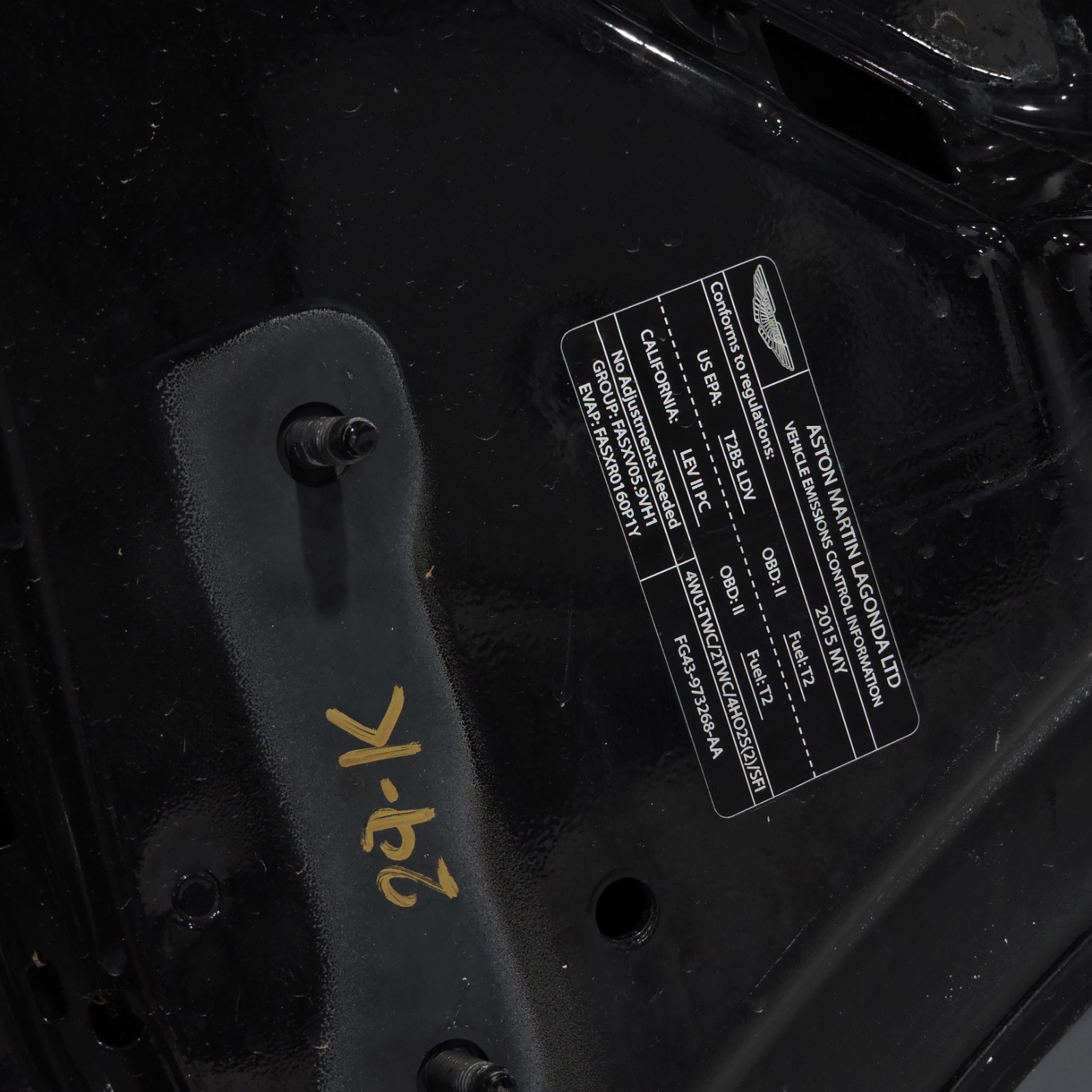 2013-2016 Aston Martin DB9 Black Front Hood Bonnet Panel Shell Cover Oem -29-K
