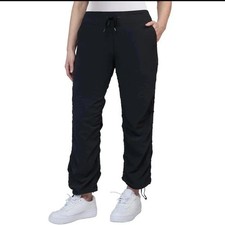 Kirkland Signature Ladies' 4-Way Stretch Woven Pant Black Comfort Drawcord