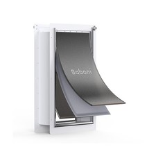 Baboni Pet Door for Wall,3-Flap,Steel Frame and Telescoping Tunnel, Aluminum ...