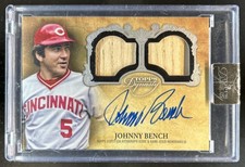 2021 Topps Dynasty Johnny Bench Auto Dual Relic Bat #/5 Reds