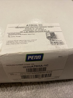 Penn A70HA-1C - 2 Circuit Temperature Control Manual Controller Reset 15/55°F