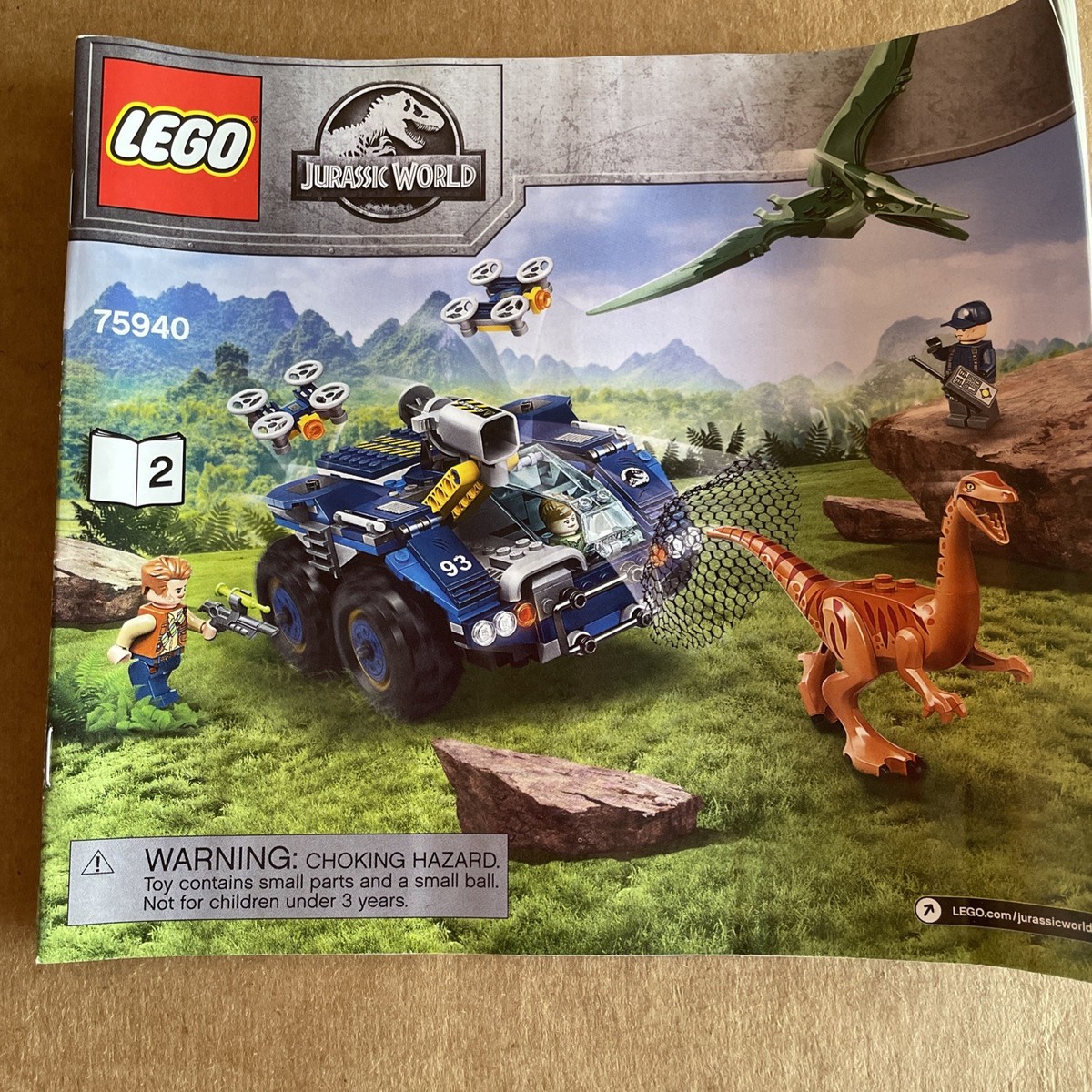 dinosaurio instructivo lego jurassic world