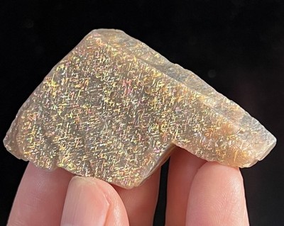 85ct 49mm RAW Rainbow Lattice Sunstone, both sides beautiful