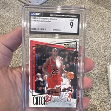 Upper Deck 1997-98 Collector's Choice Catch 23 #186 Michael Jordan CGC 9 Bulls