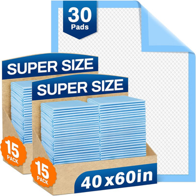 Bed Pads Disposable 40''X60'' Chucks Pads Oversized Underpads with 200 Gram, Super