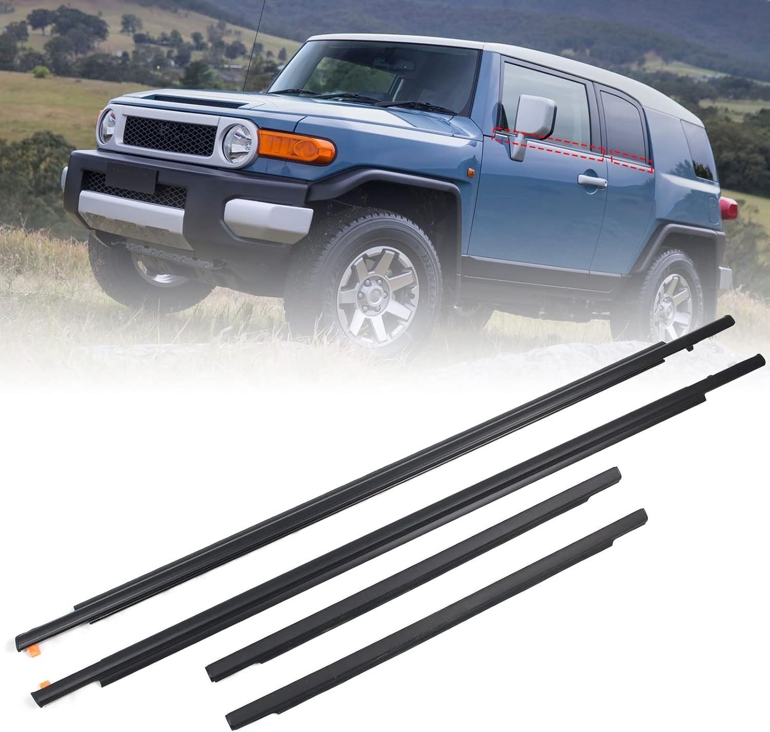 Toyota FJ Cruiser Weatherstrip Window Molding Trim Seal Belt Replacement