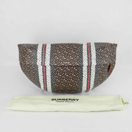 Burberry TB Monogram Print Oversized Belt Bag Brown Multicolor