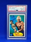 1985 Topps WWF Hulk Hogan #16 PSA 8 NM-MT Signed Rookie Card PSA/DNA Auto 10