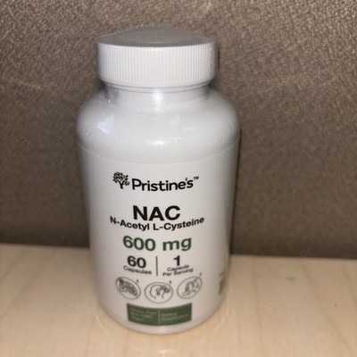 N-Acetyl L-Cysteine (NAC) Pristine s 600MG Immunity Support Supplement Exp. 9/26