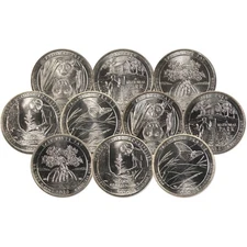 2020 P&D National Park Quarter 10 Coin Set Uncirculated