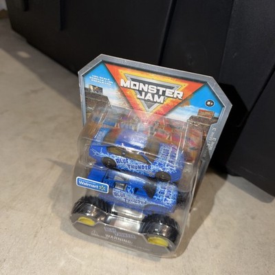 Monster Jam SpinMaster BLUE THUNDER Monster Truck & Race Car 2 Pack 1/64 NIB