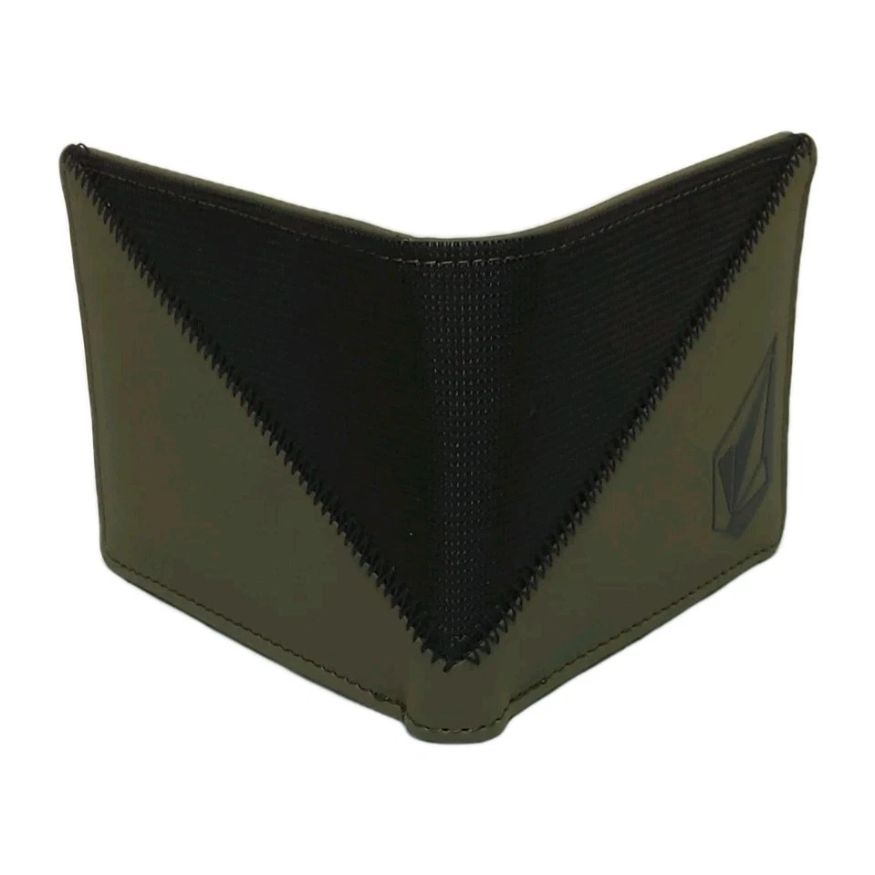 Volcom Stone Exponent Stitch Mens Bi-fold Wallet Blk/Grn - Image 3 of 3