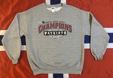 VTG CSA New England Patriots Super Bowl XXXVI Champions NFL 2002 Sweatshirt Y2K