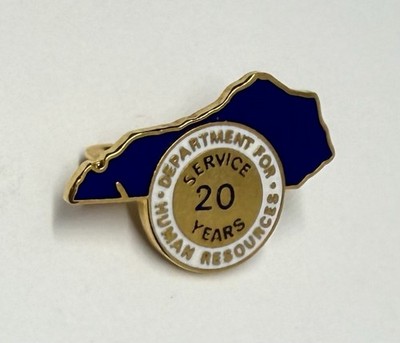 Vtg Kentucky Department Of Human Resources 20 Years 1/10 10k Lapel Pin (P9B)