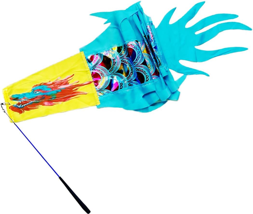 Holographic Dragon Dance Ribbon Streamer, Rainbow Winged Vibrant Dragon Dance - Bild 8 von 12