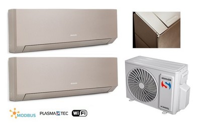 Sinclair Marvin Champagne Wifi 2x 3,5 kW Klimaanlage Aussen 6,1kW Wärmepumpe
