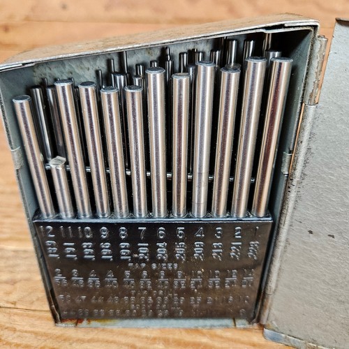 Vintage Drill Index 1 To 60 Metal Case W/ Assorted Drill Blanks - Picture 2 of 8