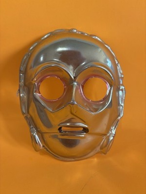 Plastic C-3PO Mask Halloween Ben Cooper Vtg Star Wars Rare