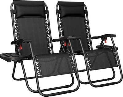 Yaheetech 26'' Zero Gravity Recliners Outdoor Adjustable Folding Reclining Lounge