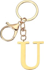 Initial Letter Key Chain, Letter A-Z Keychain Initials Keyring Cute Metal