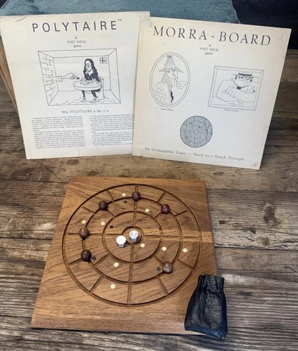 Vintage 1968 SKJODE of SKJERN Morra Board by Piet Hein for Parker Brothers