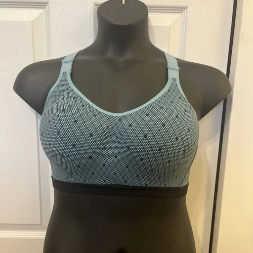 Victorias Secret Victoria Sport Incredible Sports Bra Mesh Print 36DD Blue/Black